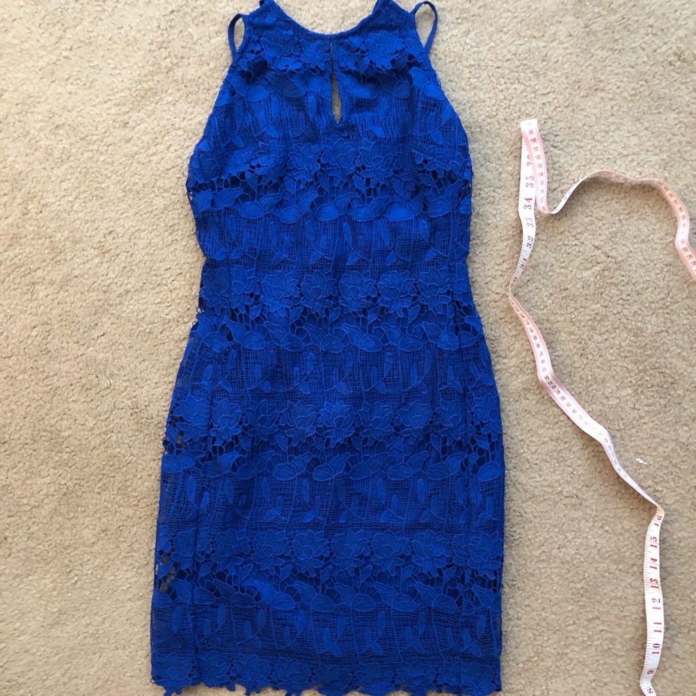 Blue lace dress